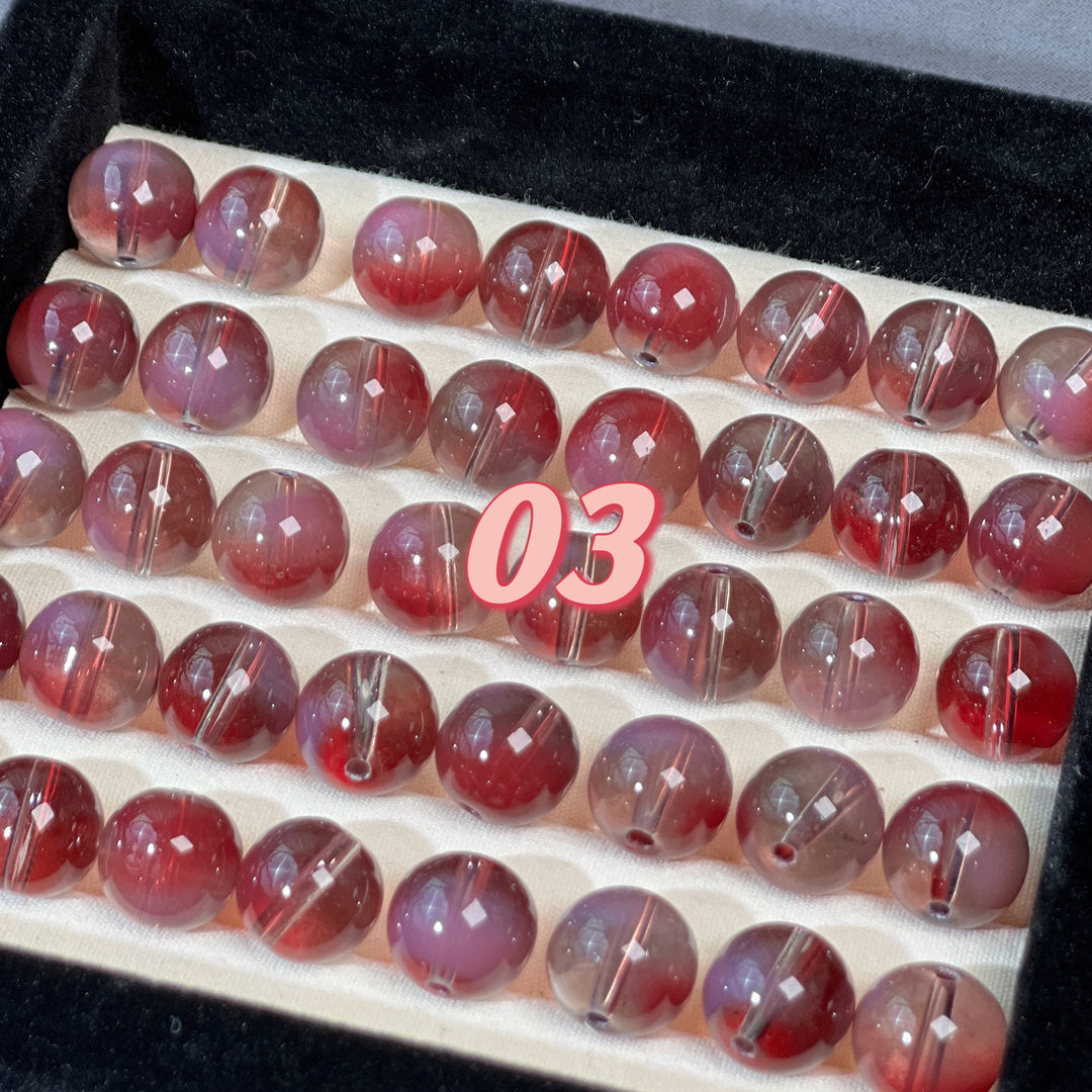 14mm Custom Color Glass Beads – Large Size, 12 Stunning Colors