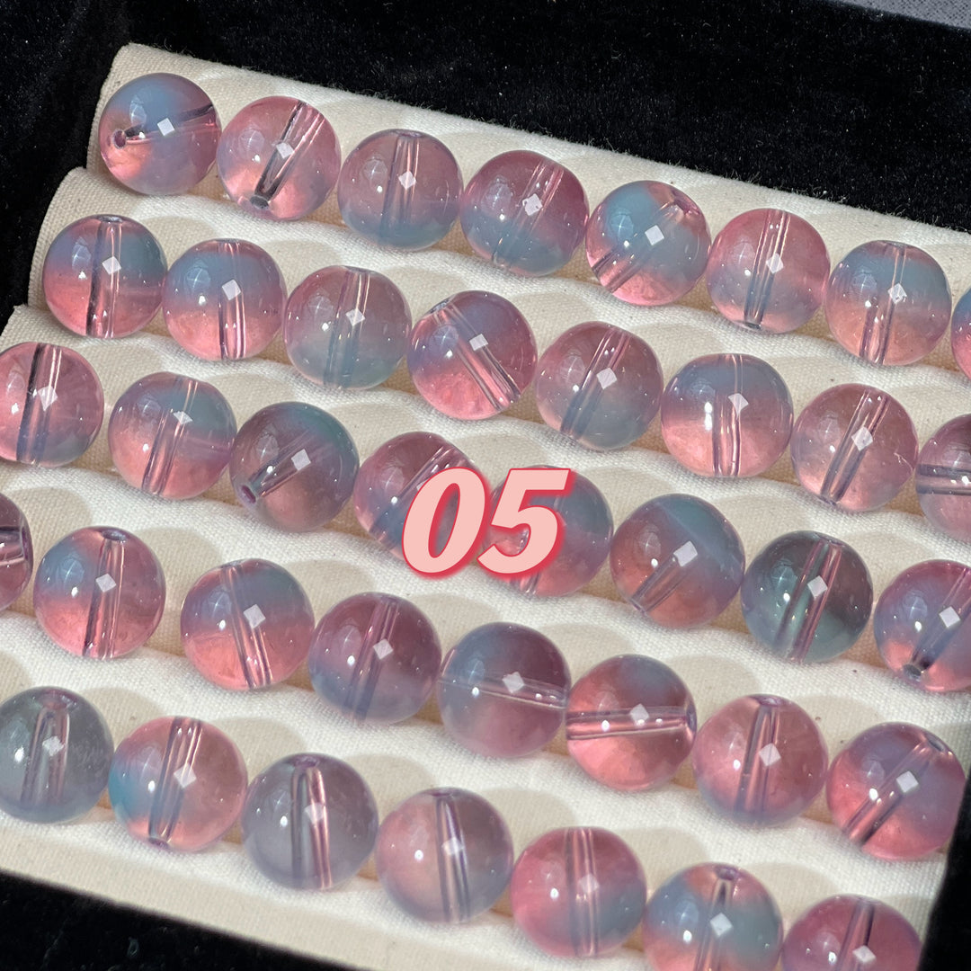 14mm Custom Color Glass Beads – Large Size, 12 Stunning Colors